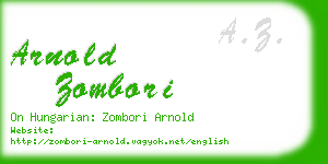 arnold zombori business card